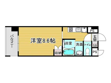 LUXENA UMEKOJI-KYOTONISHI(1K/1階)の間取り写真