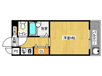 アネックス京都(1K/2階)の間取り写真