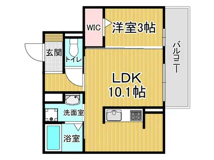 D-ROOM松井山手南(1LDK/2階)の間取り写真