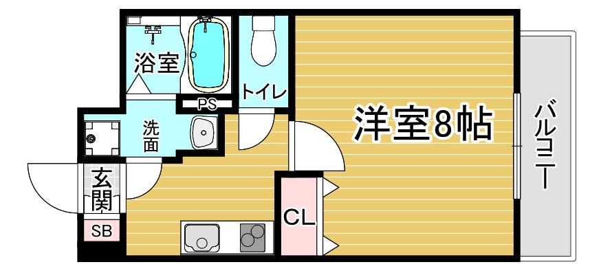 アドバンス京都アクィラ(1K/5階)の間取り写真