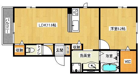 カノープス醍醐(1LDK/1階)の間取り写真