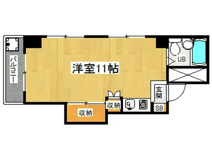 SAKIZO東野ビル(1K/4階)の間取り写真
