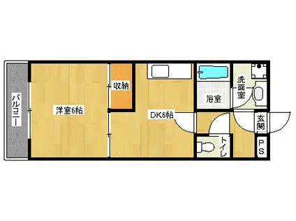 レジデンス青葉大塚(1DK/3階)の間取り写真