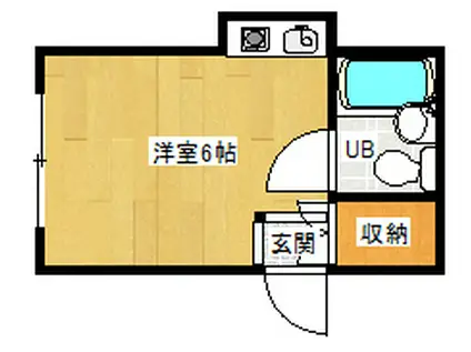 ハイツ紫峯(1K/1階)の間取り写真