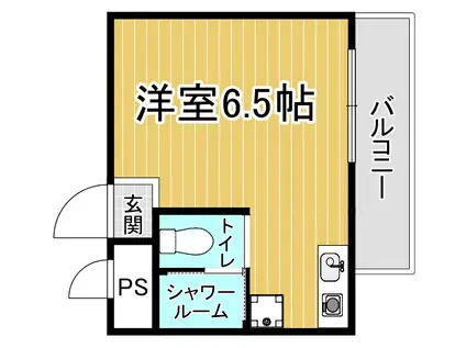 カレッジマンション七瀬川(1K/2階)の間取り写真