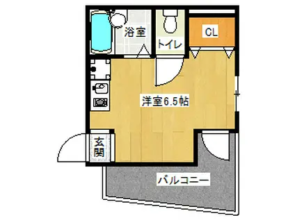 REGIA伏見新町(1K/2階)の間取り写真