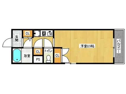 TATSUMIYAビル(1K/1階)の間取り写真