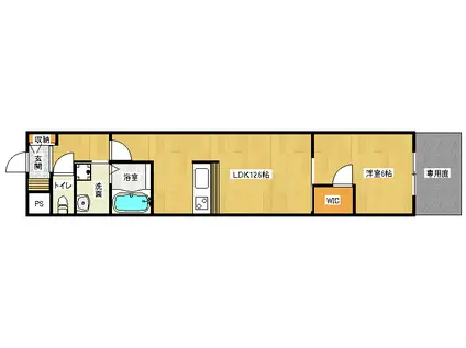 AーMON壬生高樋(1LDK/1階)の間取り写真
