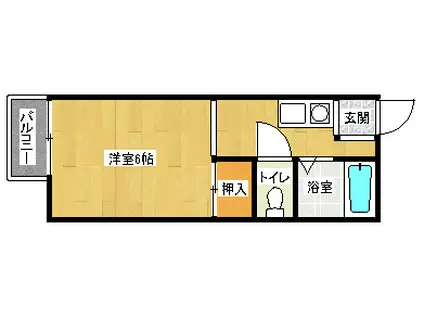 ヴィラプリムローズ(1K/2階)の間取り写真