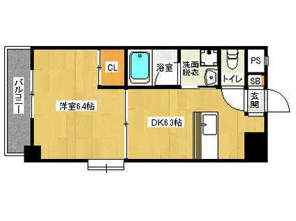 アンシャンテ(1DK/10階)の間取り写真