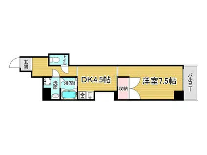 フューチャーステージ(1DK/2階)の間取り写真