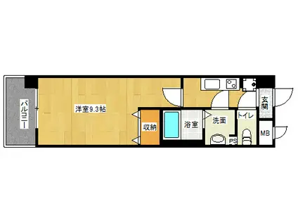 YS HOUSE(1K/1階)の間取り写真