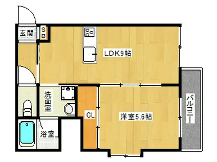 SAWARABI KITAYAMA(1LDK/5階)の間取り写真