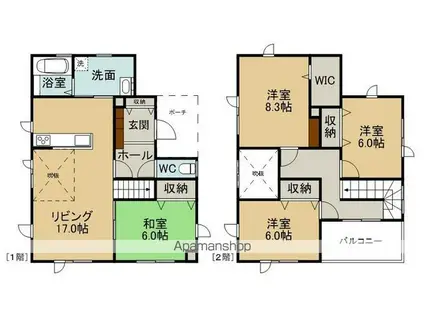 リアライズ上新庄豊新(1DK/6階)の間取り写真