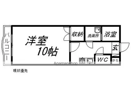 スカイハイツ1(1K/1階)の間取り写真