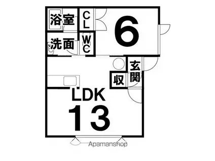 京都市烏丸線 丸太町駅(京都市営) 徒歩4分 5階建 新築(1LDK/2階)の間取り写真