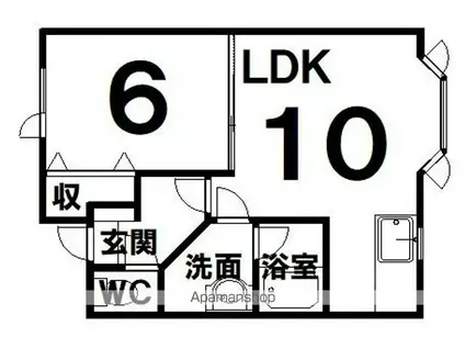 M PLAZA大住弐番館(1K/5階)の間取り写真
