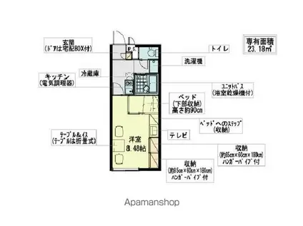阪和線 北信太駅 徒歩3分 2階建 築33年(3DK/2階)の間取り写真