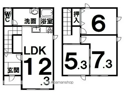 THE ROSE RES 一乗寺(1K/2階)の間取り写真