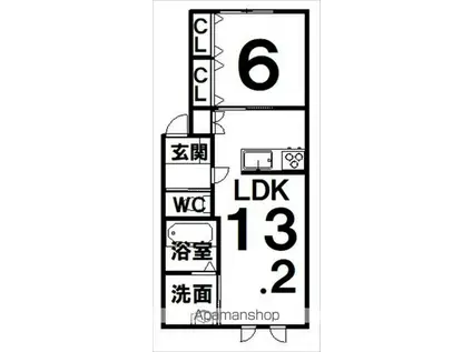 京都市烏丸線 今出川駅 徒歩4分 5階建 新築(1K/2階)の間取り写真