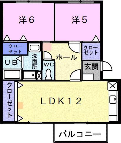 コートハウス88(1K/1階)の間取り写真