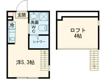 MASTERYCOURT(ワンルーム/1階)の間取り写真