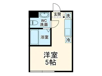 ＩＮＯＶＥ二子新地(1K/1階)の間取り写真