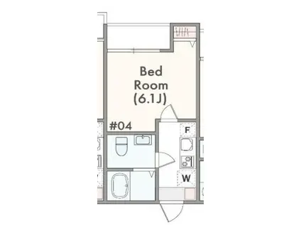 たばさはうす(1K/3階)の間取り写真