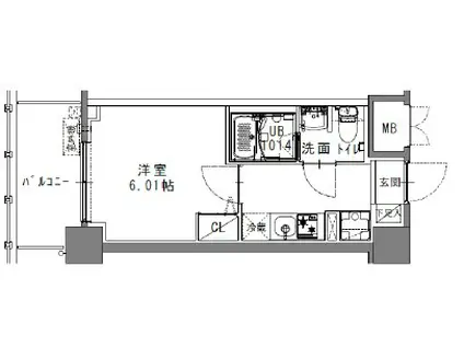 ＳーＲＥＳＩＤＥＮＣＥ妙典ａｒｔｅｒｉａｌ(1K/1階)の間取り写真