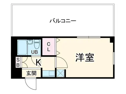 シャトー高野(1K/4階)の間取り写真