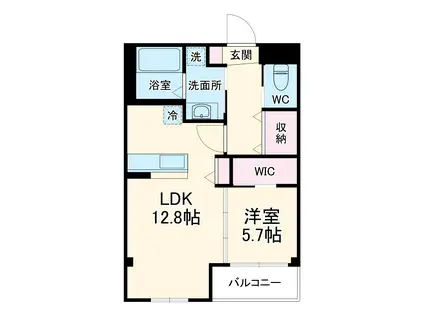 ＧＲＥＥＮ　ＰＡＲＫ　八千代緑が丘(1LDK/1階)の間取り写真
