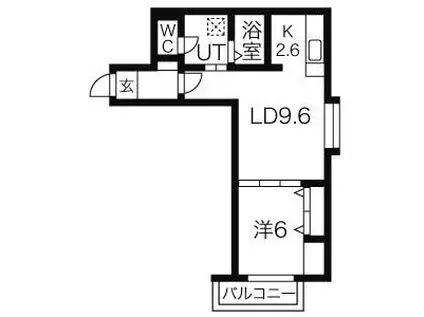 デュペールＮ２８(1LDK/4階)の間取り写真