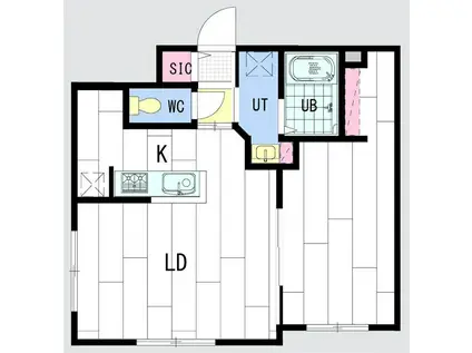 メゾンブリランテ(1LDK/3階)の間取り写真