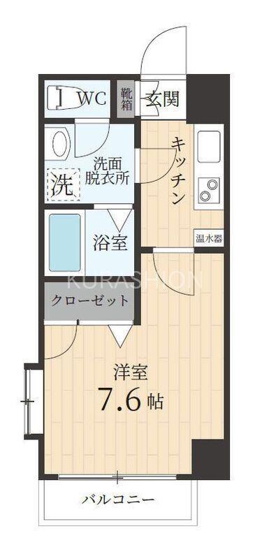 GRANDEUR住吉壱番館(1K/8階)の間取り写真