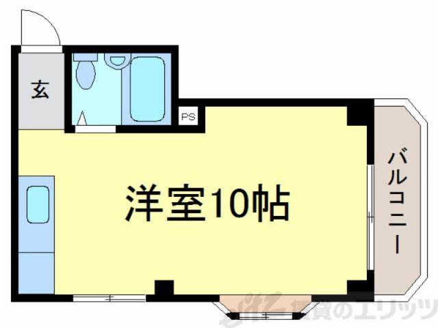 中島ハイツ(1DK/2階)の間取り写真