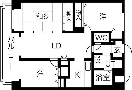 トゥールモンド森(3LDK/3階)の間取り写真