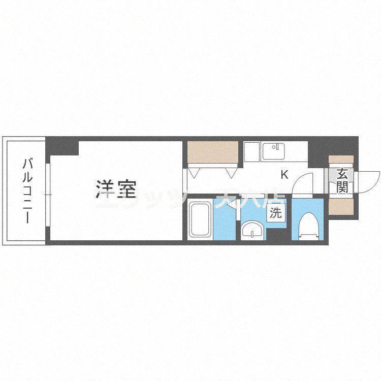 デセンシアISHIFUNE(1K/2階)の間取り写真
