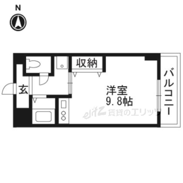 モアメゾンIII(ワンルーム/3階)の間取り写真