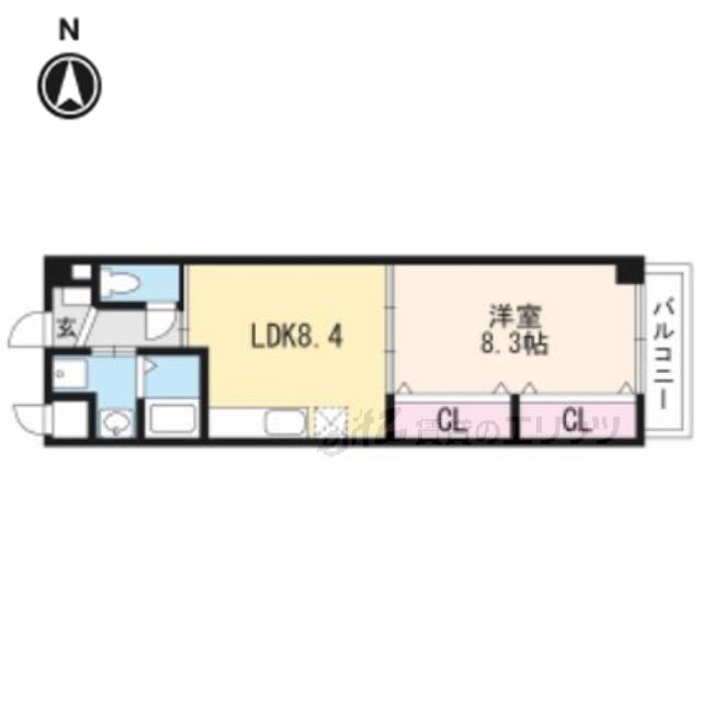ハイツ東一津屋公輝(1LDK/1階)の間取り写真