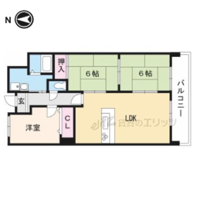若園11番館(3LDK/3階)の間取り写真