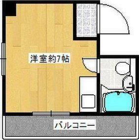 エクセレンス月が丘(ワンルーム/2階)の間取り写真