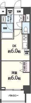 メゾンセンリーユ(1DK/5階)の間取り写真