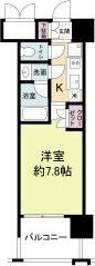 パークフラッツ江坂(1K/8階)の間取り写真