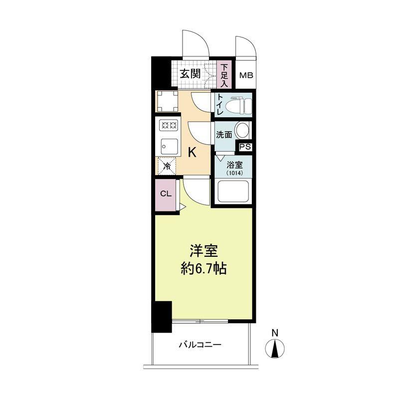 ARTIZA淡路(1K/4階)の間取り写真