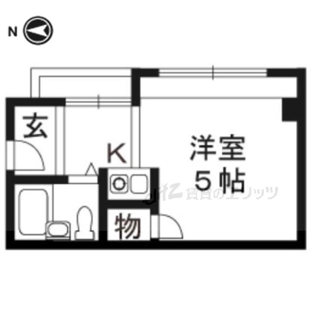 大池5番館(1K/4階)の間取り写真