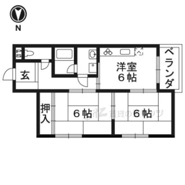 深沢ハイツ(2DK/3階)の間取り写真