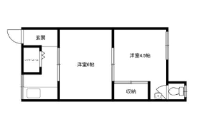 昭和台ハイツ(2K/2階)の間取り写真