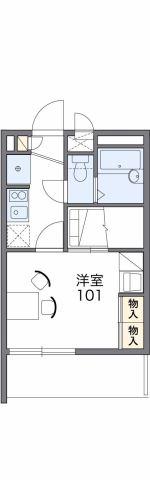 レオパレスプラスパ平田(1K/1階)の間取り写真