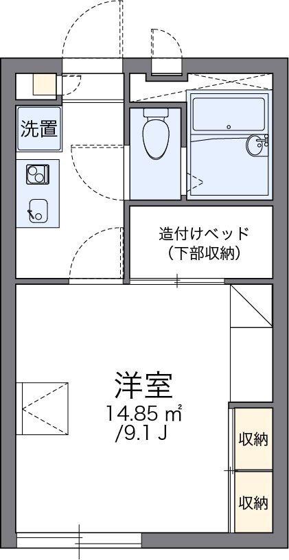 レオパレスミルキーウェイ(1K/1階)の間取り写真