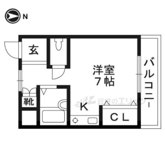 アンフィニィ橋の内II(ワンルーム/4階)の間取り写真
